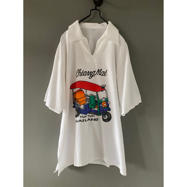 ビンテージ 80s 襟付き Tシャツ トュクトュク リキシャー 希少 美品