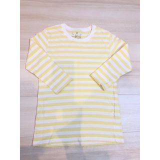 ムジルシリョウヒン(MUJI (無印良品))の無印⭐︎ボーダーT⭐︎イエロー⭐︎130(Tシャツ/カットソー)