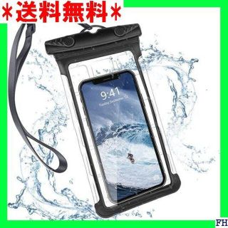 ７ 防水ケース スマホ 防水バック 新アップグレード＆両面 用 ブラック 163(モバイルケース/カバー)