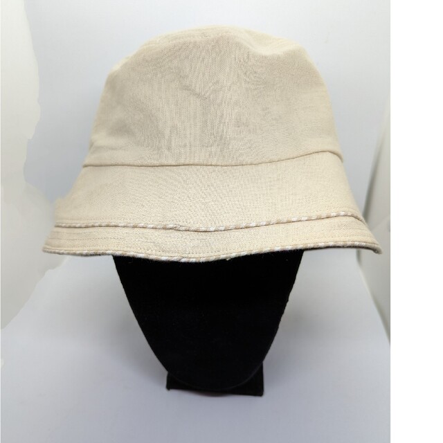 レディース帽子　リバーシブル　ハット　ベージュ＆茶色　熱中症対策 レディースの帽子(ハット)の商品写真