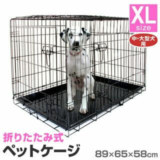 ペットケージ 折りたたみ XLサイズ　ゲージ　檻　カゴ　中型犬 　大型犬　引き出(かご/ケージ)