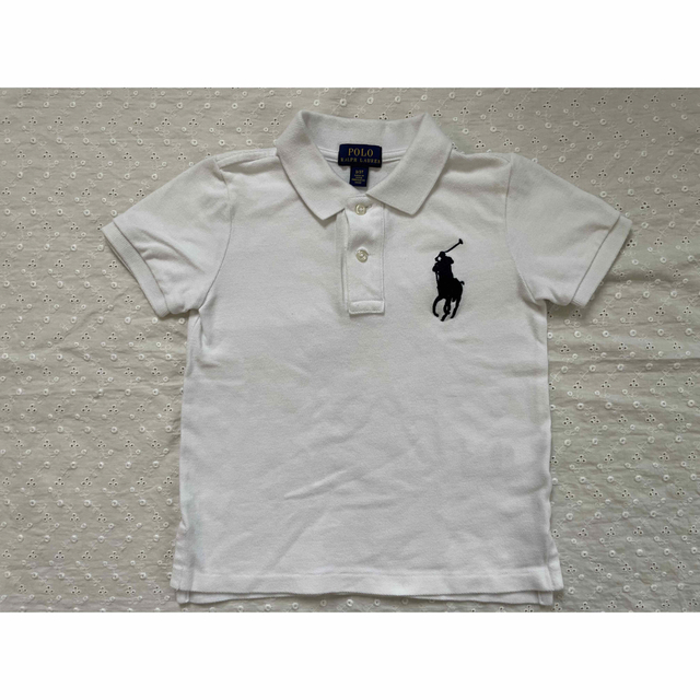 POLO RALPH LAUREN - ポロラルフローレン 半袖ポロシャツ 3t 100㎝ 白 ...