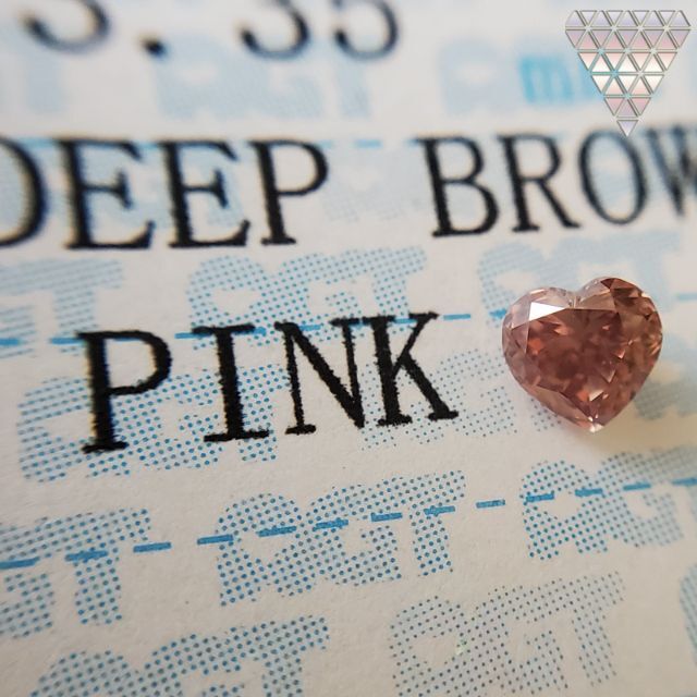 0.17 ct FANCY DEEP ORANGY BROWNISH PINK レディースのアクセサリー(リング(指輪))の商品写真