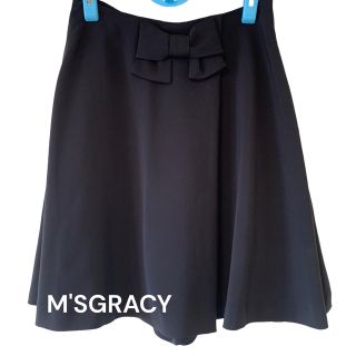 エムズグレイシー(M'S GRACY)の《新品》M's Gracy キュロットパンツ トリックパンツ ブラック(キュロット)