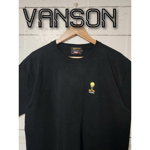 《希少》VANSON バンソン Tシャツ 黒 トゥイーティ コラボ XXL