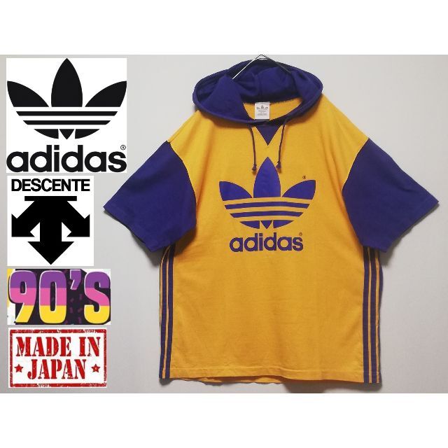 adidas(アディダス)の41 90年代 アディダス レイカーズ トレフォイル デサント ライン メンズのトップス(Tシャツ/カットソー(半袖/袖なし))の商品写真