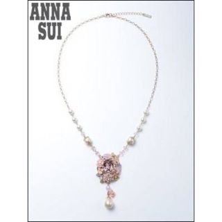 アナスイ(ANNA SUI)のANNA SUI フラワー　ロングネックレス　ピンク　アナスイ　薔薇　バラ(ネックレス)