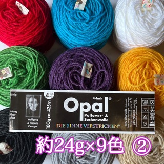 opal オパール毛糸　単色ユニカラー　9色詰め合わせ　小巻セット②(生地/糸)