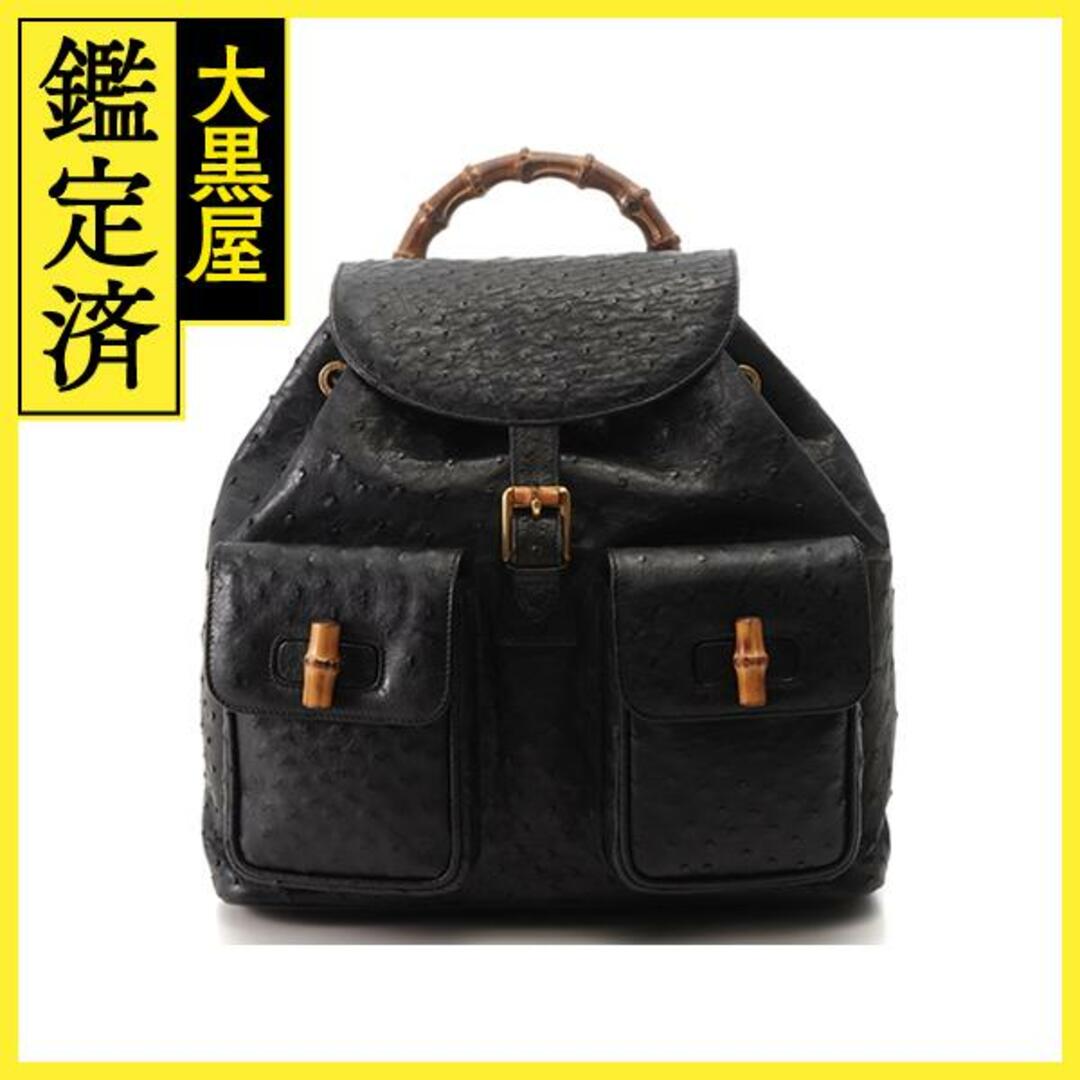 激安正規 Gucci - グッチ バンブーリュックサック オーストリッチ