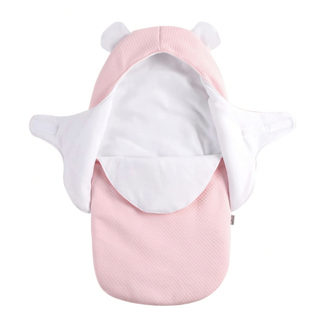 新生児 おくるみ 退院用 ベビー寝袋 驚愕防止 0~1歳 厚手 エアジャカード綿