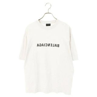 一番の BALENCIAGA Maison ダメージ加工 ロゴTシャツ BALENCIAGA