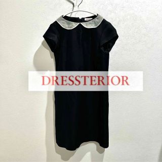 ドレステリア(DRESSTERIOR)のドレステリア　チュール襟　ワンピース　黒(ひざ丈ワンピース)