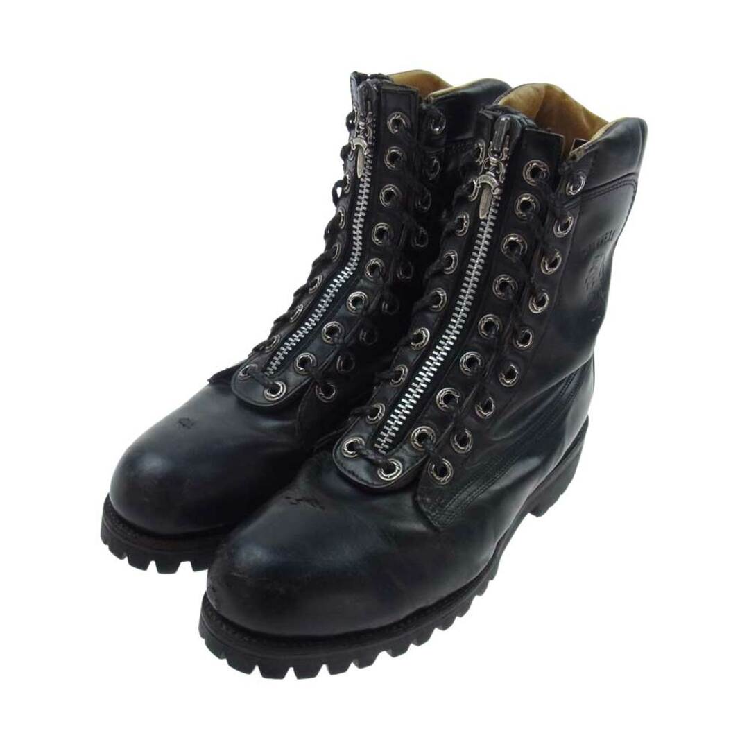 CHROME HEARTS クロムハーツ（原本無） ブーツ Chippewa チペワ FIREMAN ファイヤーマン ダガージップ レースアップ レザー ブラック系 8D