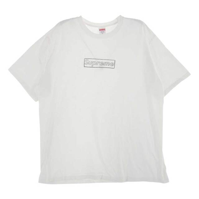 Supreme シュプリーム Ｔシャツ 21SS KAWS Chalk Box Logo Tee チャコール ボックスロゴ 半袖 Tシャツ ホワイト系 XL