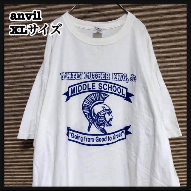 Anvil(アンビル)の【アンビル】半袖Tシャツ カレッジロゴ　中世騎士　デカロゴ　ビッグサイズ42 メンズのトップス(Tシャツ/カットソー(半袖/袖なし))の商品写真
