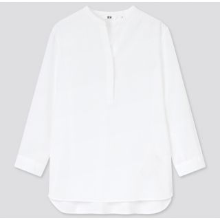 ユニクロ(UNIQLO)のUNIQLO レーヨンスキッパーブラウス（7分袖）　ブラウス　シャツ(シャツ/ブラウス(長袖/七分))