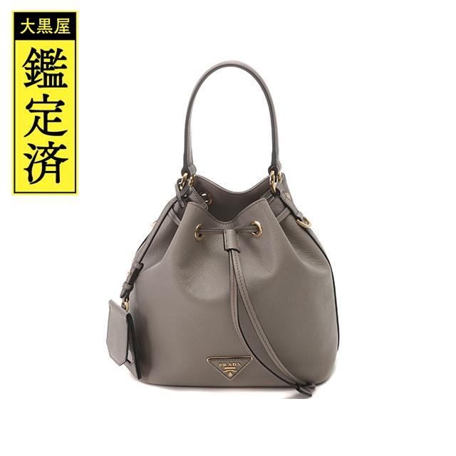 国内初の直営店 2way巾着ショルダー プラダ - PRADA グレー 1BE032