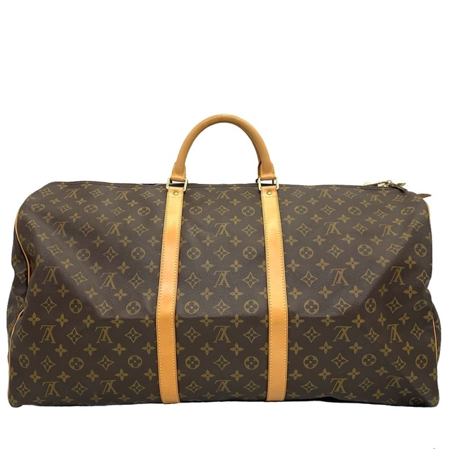 約26cm長さLOUIS VUITTON ルイヴィトン ボストンバッグ モノグラム キーポル60 Keepall60 トラベルバッグ ボストンバッグ ブラウン 茶 かばん 鞄 メンズ レディース 男女兼用 M41422    ゴールド金具 ユニセックス【品】