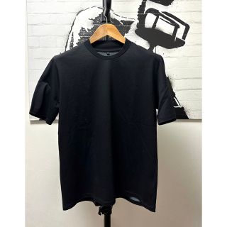 ワークマン(WORKMAN)の最新作　完売品　持続冷感-1℃コットン　襟高ジャケットTシャツ　BK  L (Tシャツ/カットソー(半袖/袖なし))