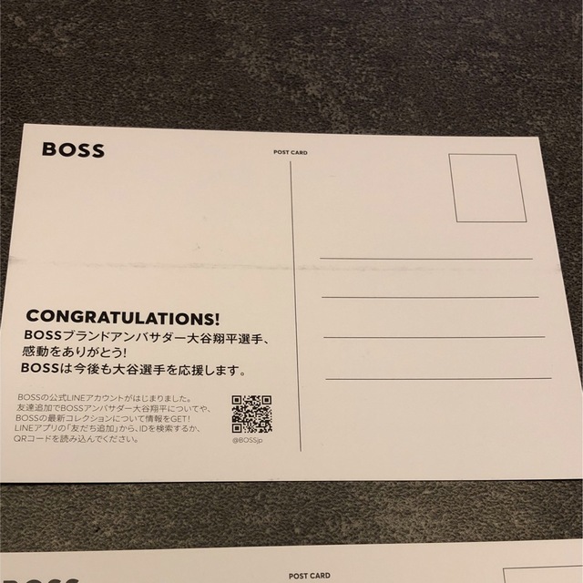 BOSS(ボス)の大谷翔平ハガキサイズ エンタメ/ホビーのタレントグッズ(スポーツ選手)の商品写真