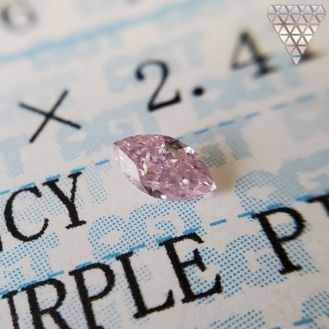 0.114 ct FANCY PURPLE PINK I2 MARQUISE レディースのアクセサリー(リング(指輪))の商品写真