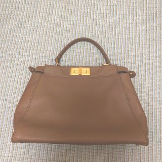 フェンディ(FENDI)のフェンディFENDIピーカブーブラウンベージュ(ハンドバッグ)