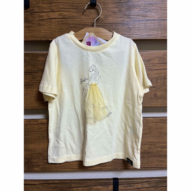 Disney(ディズニー)のBelleチュール付きTシャツ新品 キッズ/ベビー/マタニティのキッズ服女の子用(90cm~)(Tシャツ/カットソー)の商品写真