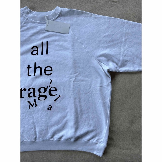 Maison Martin Margiela(マルタンマルジェラ)の白M新品 メゾン マルジェラ all the rage スウェット シャツ 長袖 メンズのトップス(スウェット)の商品写真