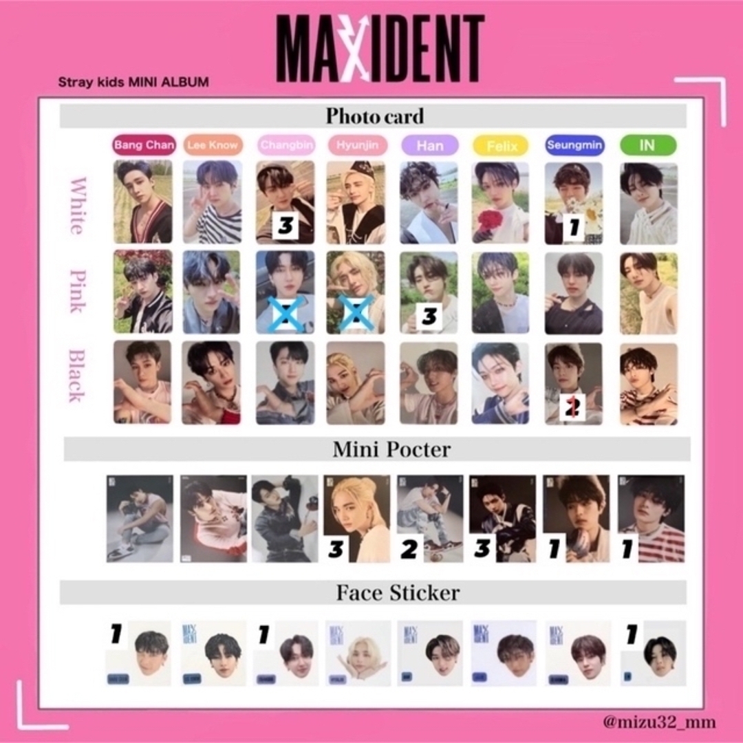 Stray Kids - straykids MAXIDENT black pink スキズの通販 by Stray Kids - straykids MAXIDENT black pink スキズの通販 by