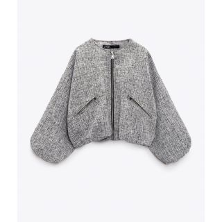ZARA - zara テクスチャーボンバージャケットの通販 by ishop♡|ザラ