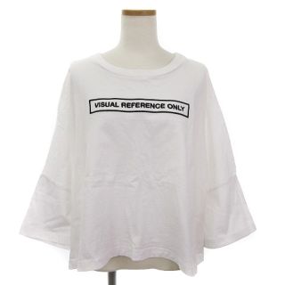 ディーゼル(DIESEL)のディーゼル Tシャツ 七分袖 ワイドシルエット コットン ロゴ 白 S(Tシャツ(長袖/七分))