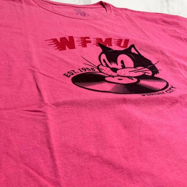 HOU FRUIT 90s 00s 猫　レコード　WFMU　JERSEYCITY メンズのトップス(Tシャツ/カットソー(半袖/袖なし))の商品写真