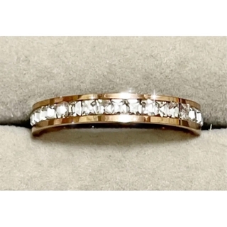 最高品質 ピンクゴールドリング ダイヤモンド　指輪　Ｋ18コーティング(リング(指輪))