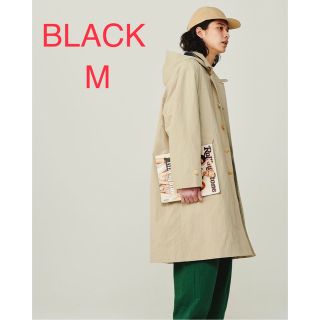 everyone nylon soutien collar coat BLACK