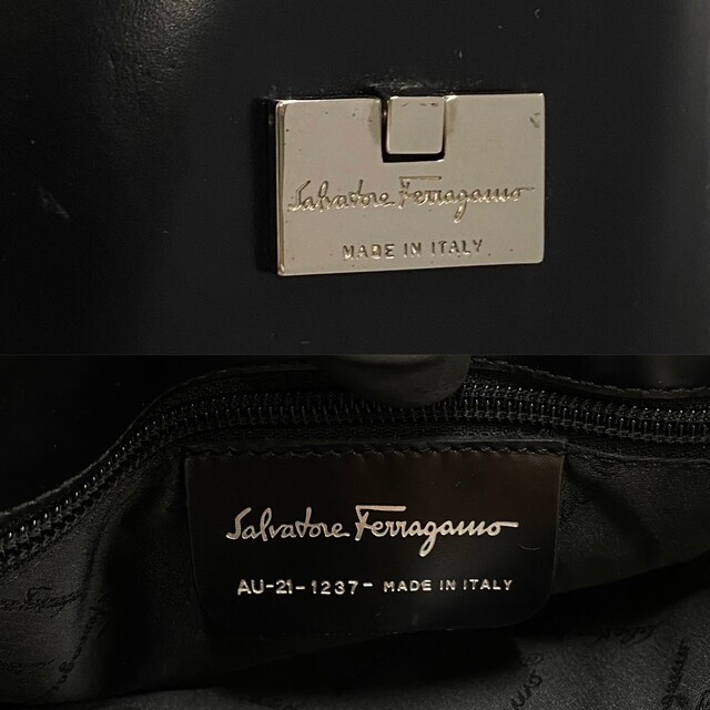 極 美品 Salvatore Ferragamo サルヴァトーレフェラガモ ガンチーニ 総