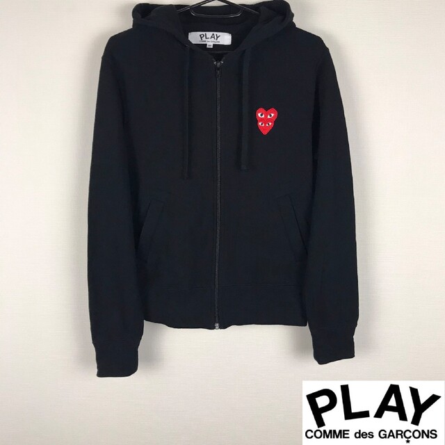 PLAY COMME des GARCONS パーカー レディース L ブラック