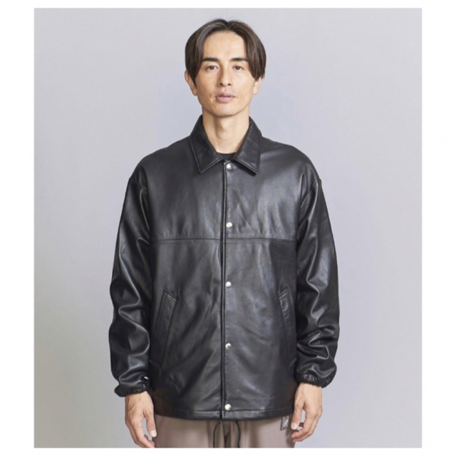 beauty&youth united arrows ラムレザーコーチジャケット 芸能人愛用