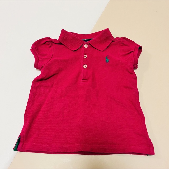 POLO RALPH LAUREN(ポロラルフローレン)のポロラルフローレン　ピンクポロシャツ　80cm キッズ/ベビー/マタニティのベビー服(~85cm)(シャツ/カットソー)の商品写真