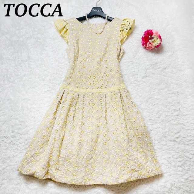 TOCCA - 【美品】TOCCA ワンピース ゴールドレーベル 花柄 刺繍の+