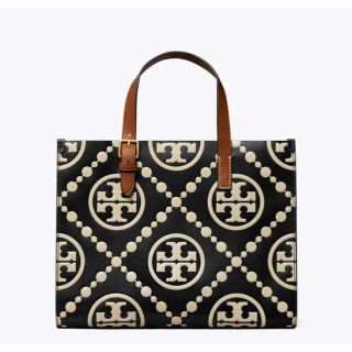 魅了 エンボス Tory スクエアトート Burch コントラスト ミニ T