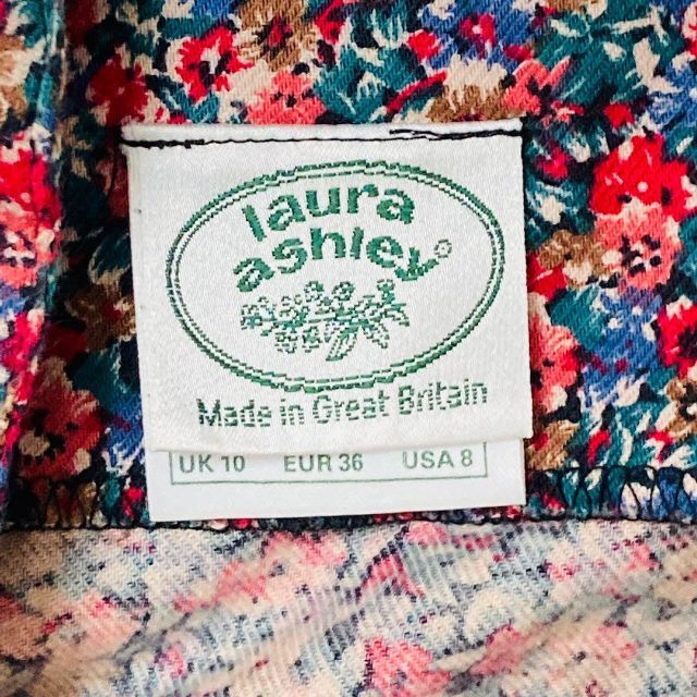 【希少】Laura Ashley  英国製　80s ワンピース　　花柄　リボン