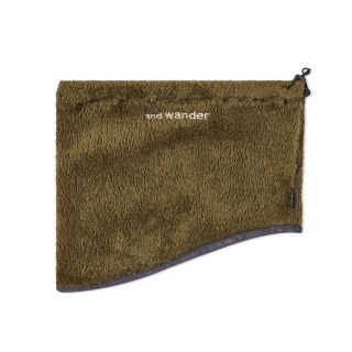 アンドワンダー(and wander)の新品｜AND WANDER｜FLEECE NECK WARMER｜KHAKI(ネックウォーマー)