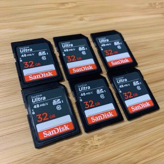 サンディスク(SanDisk)の【美品】SDカード(6枚セット)(PC周辺機器)