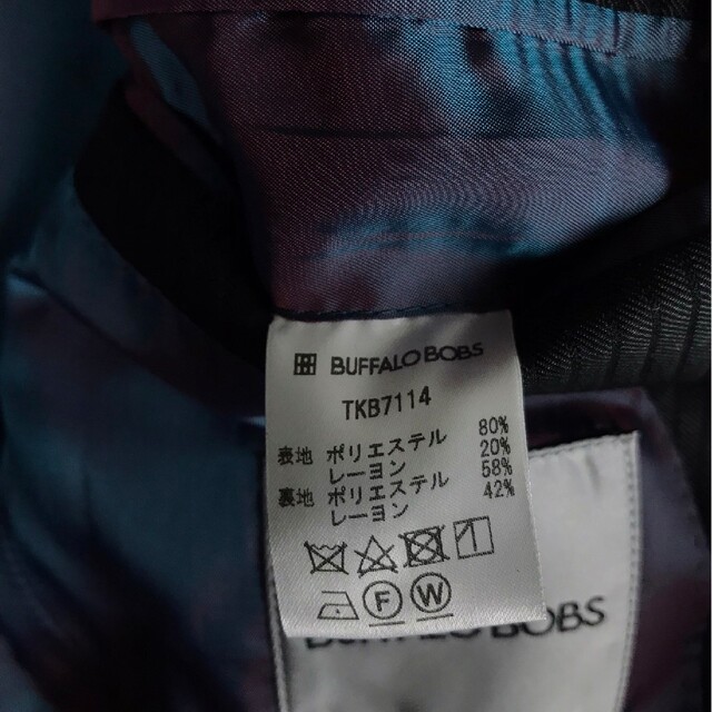 BUFFALO BOBS(バッファローボブス)の美品 バッファローボブズ テーラードジャケット ブラック光沢 メンズのジャケット/アウター(テーラードジャケット)の商品写真