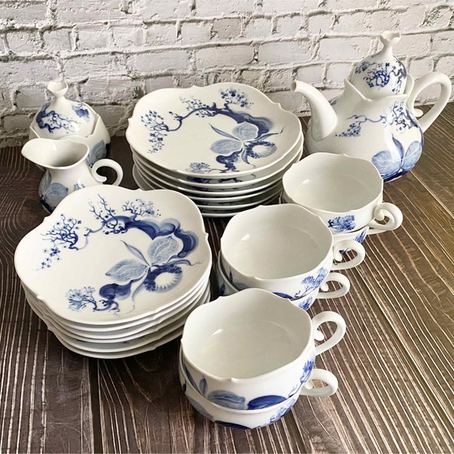 Meissen.マイセン、ブルーオーキッド、カップ&ソーサー2客