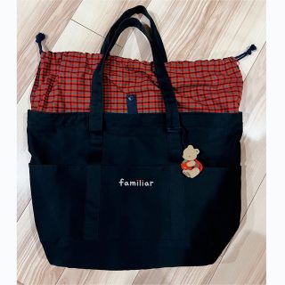 ファミリア(familiar)のマザーズバッグ　赤チェック(マザーズバッグ)