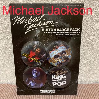 Michael Jackson King Of Pop 38mmBadge(ポップス/ロック(洋楽))