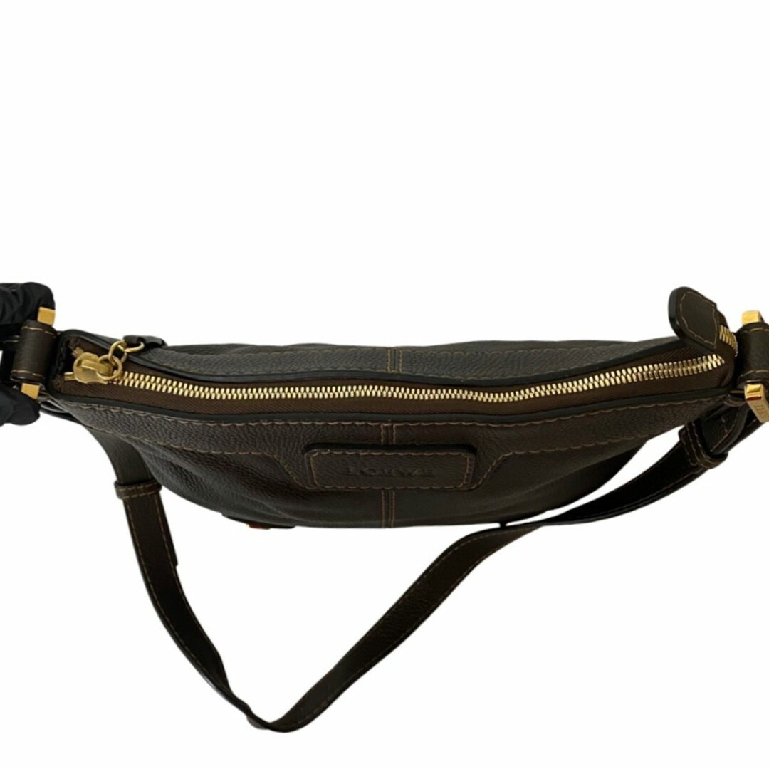 極 美品 希少品 LOEWE ロエベ アナグラム ロゴ 金具 レザー 本革 ミニ ショルダーバッグ ポシェット サコッシュ ブラウン 36383 極 美品 希少品 LOEWE ロエベ アナグラム ロゴ 金具 レザー 本革 ミニ ショルダーバッグ ポシェット サコッシュ ブラウン 36383