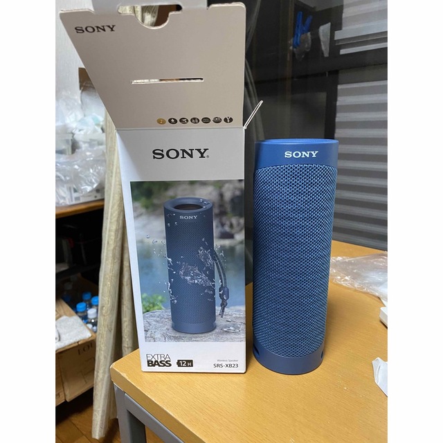 ブルーBluetooth対応SONY ワイヤレスポータブルスピーカー SRS-XB23(L)