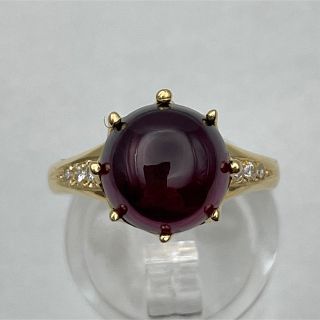 k18 ロードライトガーネット ダイヤ0.088ct リング - ecosol.az